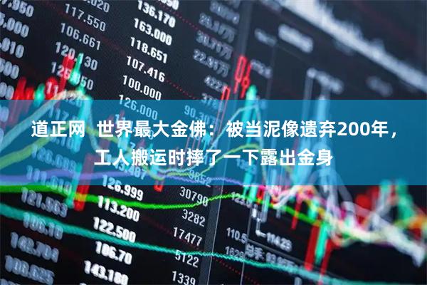 道正网  世界最大金佛：被当泥像遗弃200年，工人搬运时摔了一下露出金身